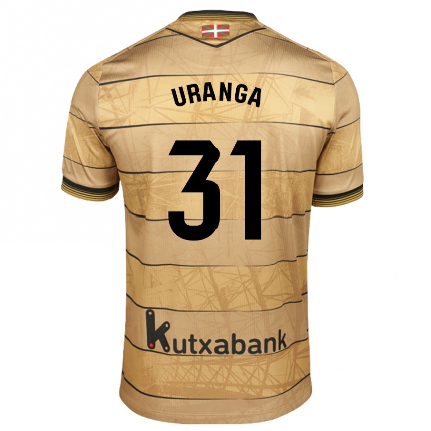 Kids Football Haizea Uranga Agirre #31 Brown Away Jersey 2024/25 T-Shirt Canada