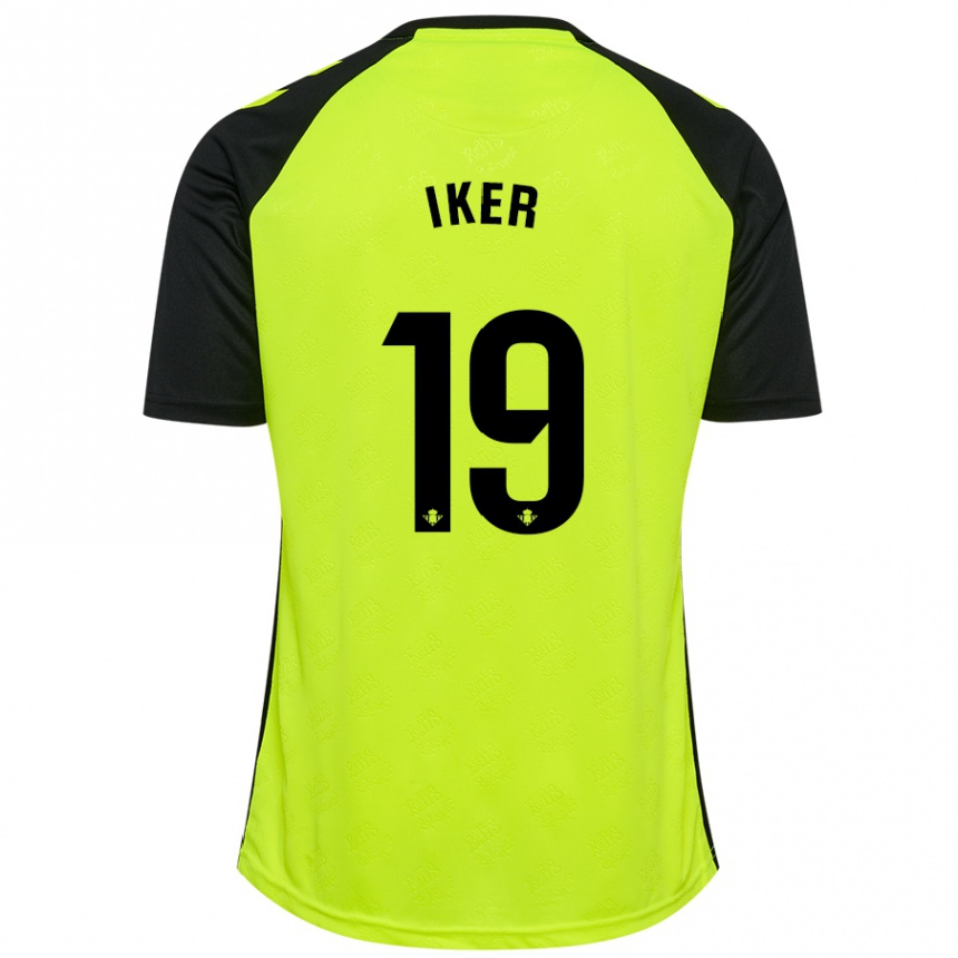 Kids Football Iker Losada #19 Fluorescent Yellow Black Away Jersey 2024/25 T-Shirt Canada