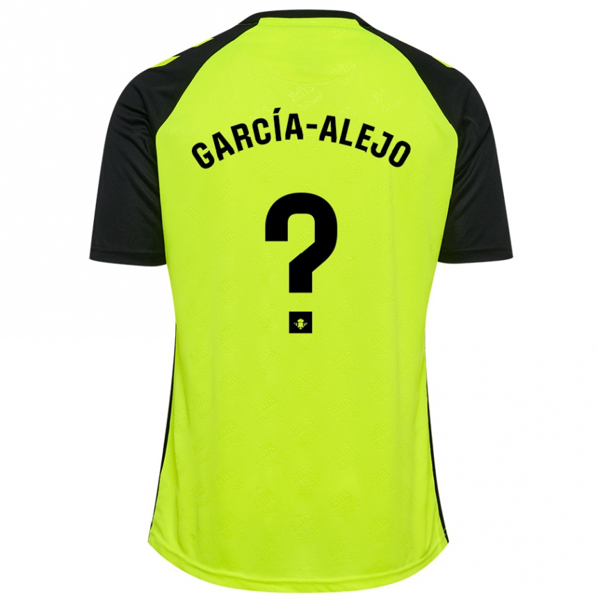 Kids Football Raúl García-Alejo #0 Fluorescent Yellow Black Away Jersey 2024/25 T-Shirt Canada