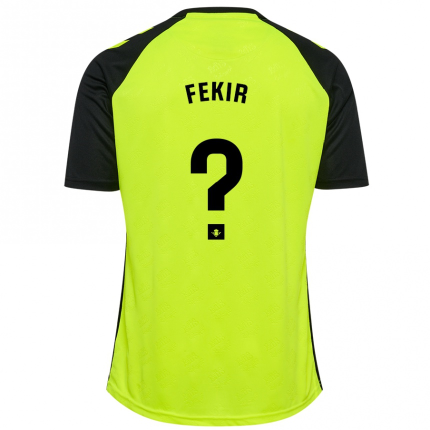 Enfant Football Maillot Yassin Fekir #0 Jaune Fluo Noir Tenues Extérieur 2024/25 Canada