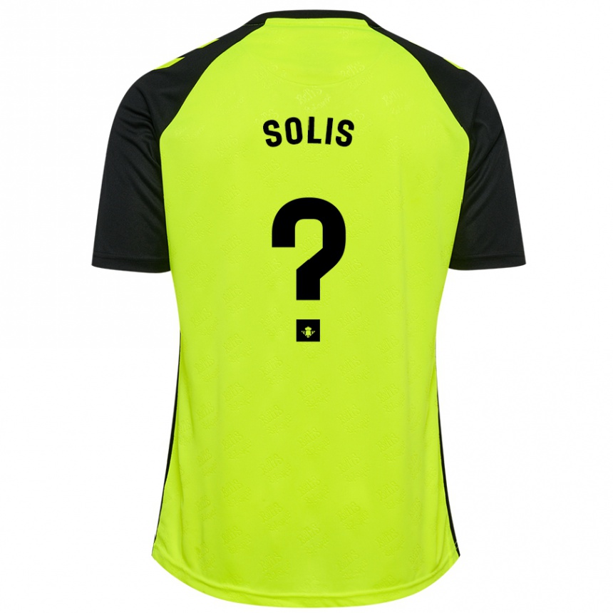 Kids Football Marcos Solís #0 Fluorescent Yellow Black Away Jersey 2024/25 T-Shirt Canada