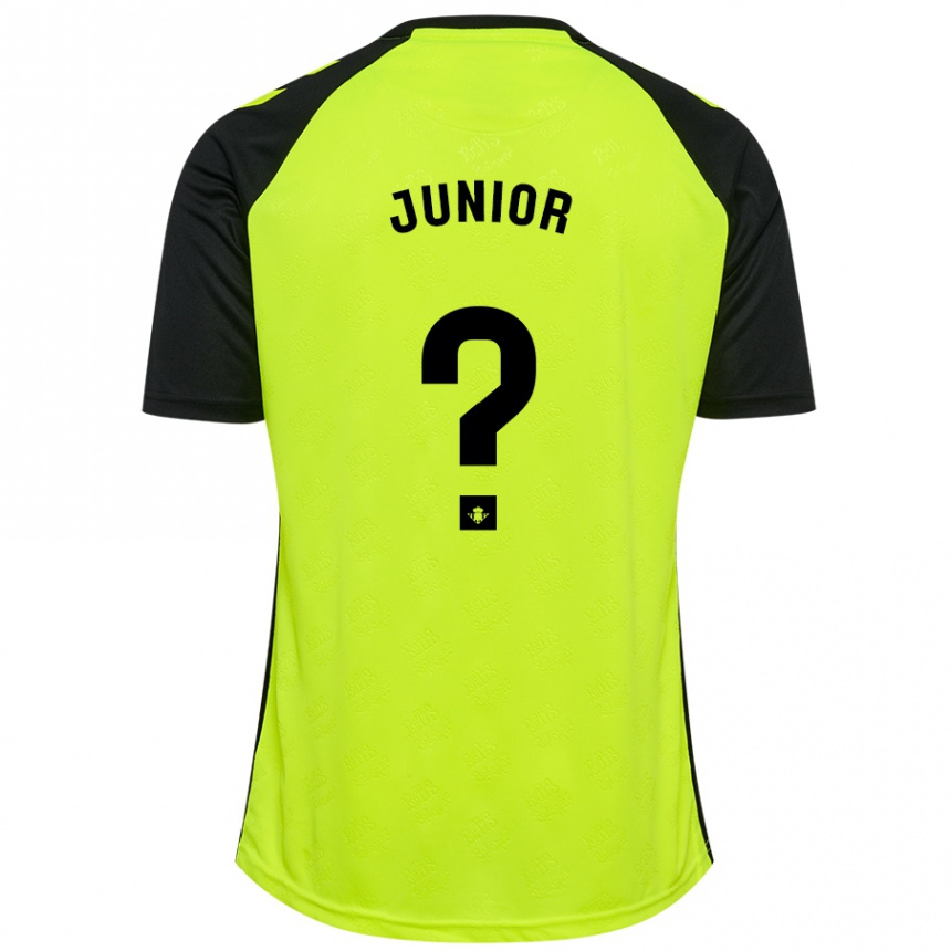 Kids Football Clute Junior #0 Fluorescent Yellow Black Away Jersey 2024/25 T-Shirt Canada