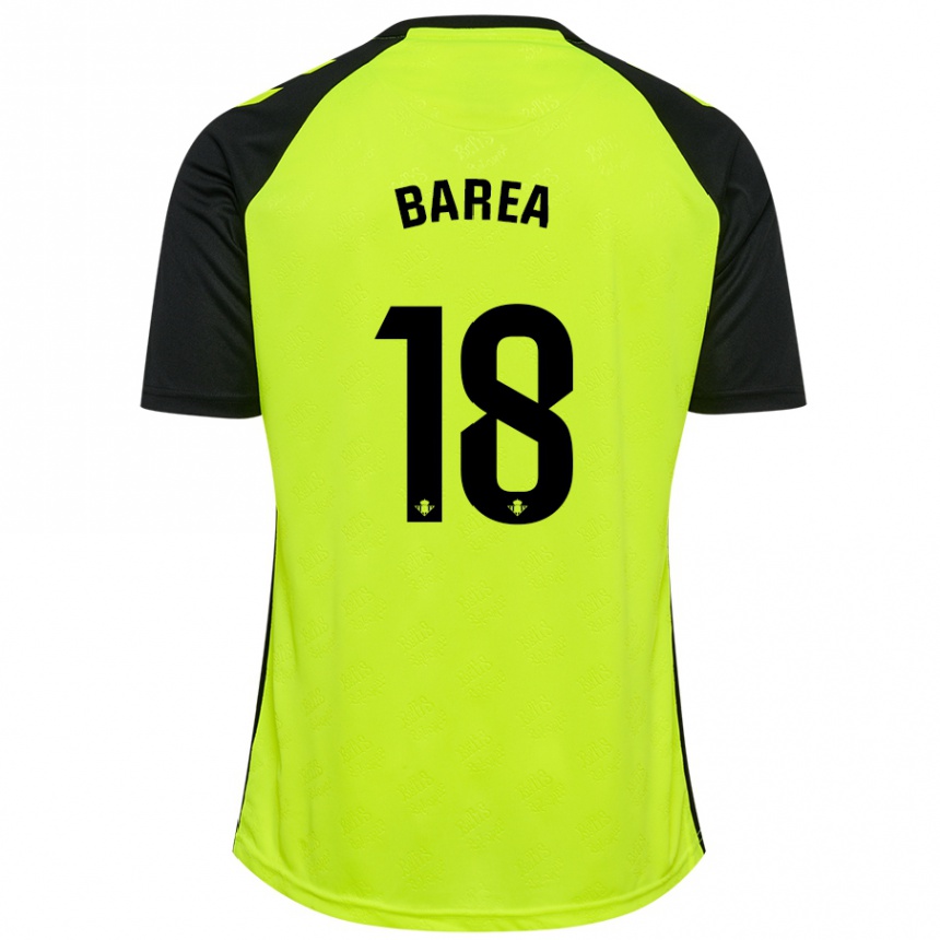 Kids Football Ismael Barea #18 Fluorescent Yellow Black Away Jersey 2024/25 T-Shirt Canada