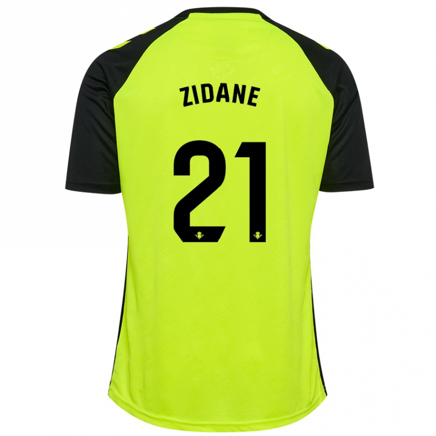 Enfant Football Maillot Elyaz Zidane #21 Jaune Fluo Noir Tenues Extérieur 2024/25 Canada