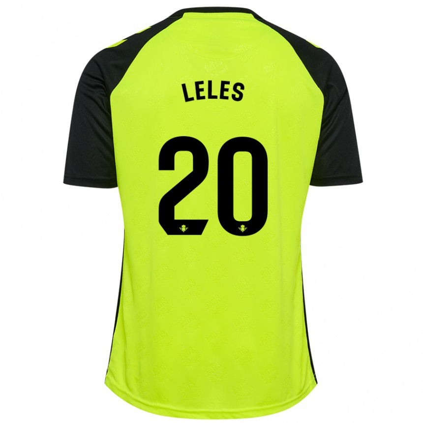 Enfant Football Maillot María De Los Ángeles Carrión Egido #20 Jaune Fluo Noir Tenues Extérieur 2024/25 Canada