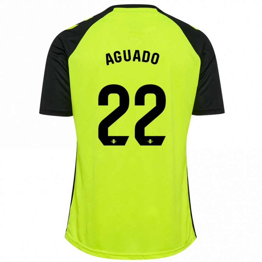 Enfant Football Maillot Julia Aguado Fernández #22 Jaune Fluo Noir Tenues Extérieur 2024/25 Canada