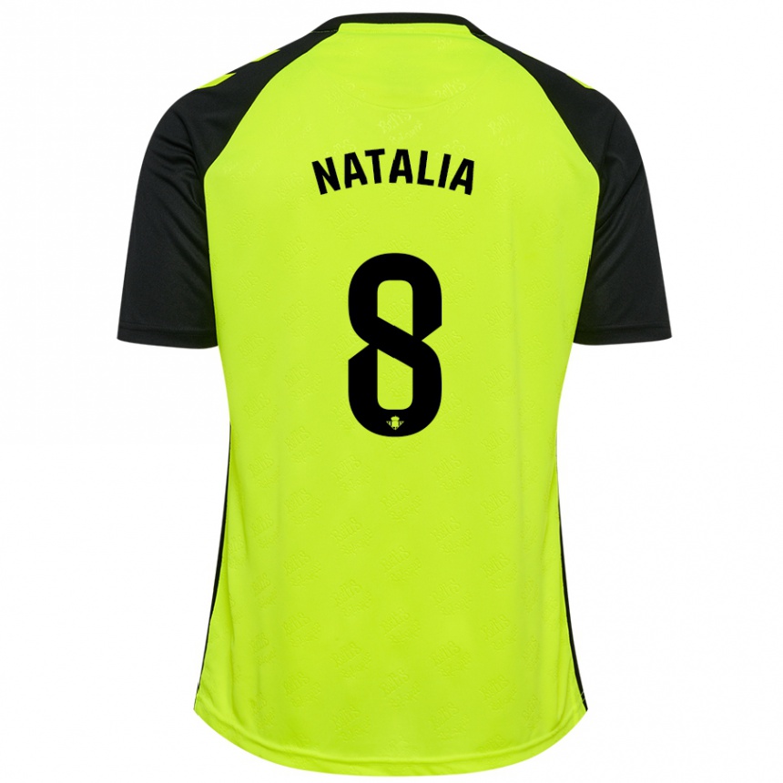 Enfant Football Maillot Natalia Montilla Martinez #8 Jaune Fluo Noir Tenues Extérieur 2024/25 Canada