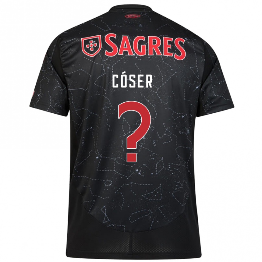 Enfant Football Maillot Tiago Cóser #0 Noir Rouge Tenues Extérieur 2024/25 Canada