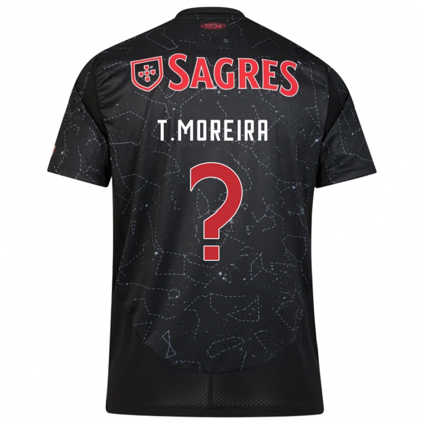 Kids Football Tomás Moreira #0 Black Red Away Jersey 2024/25 T-Shirt Canada