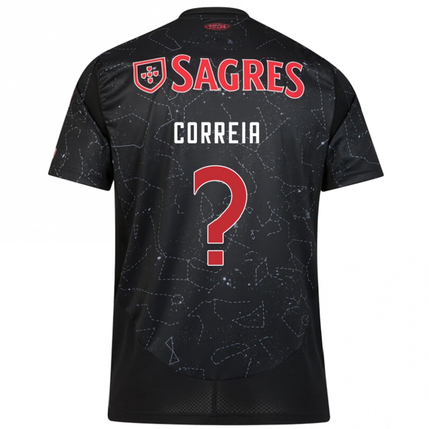 Enfant Football Maillot Juvenal Correia #0 Noir Rouge Tenues Extérieur 2024/25 Canada