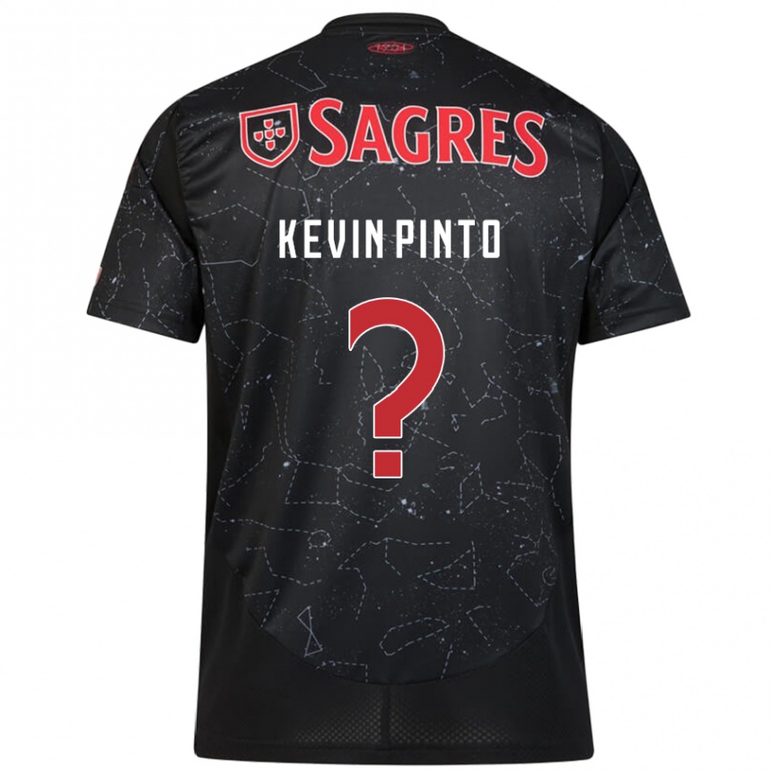 Kids Football Kevin Pinto #0 Black Red Away Jersey 2024/25 T-Shirt Canada