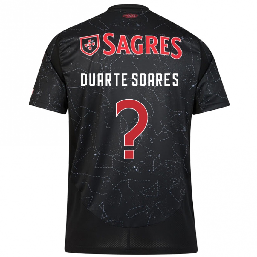 Enfant Football Maillot Duarte Soares #0 Noir Rouge Tenues Extérieur 2024/25 Canada