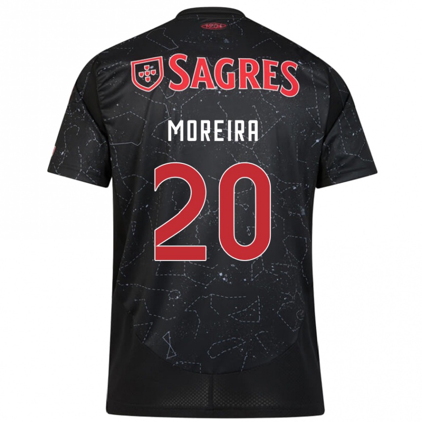 Kids Football André Moreira #20 Black Red Away Jersey 2024/25 T-Shirt Canada