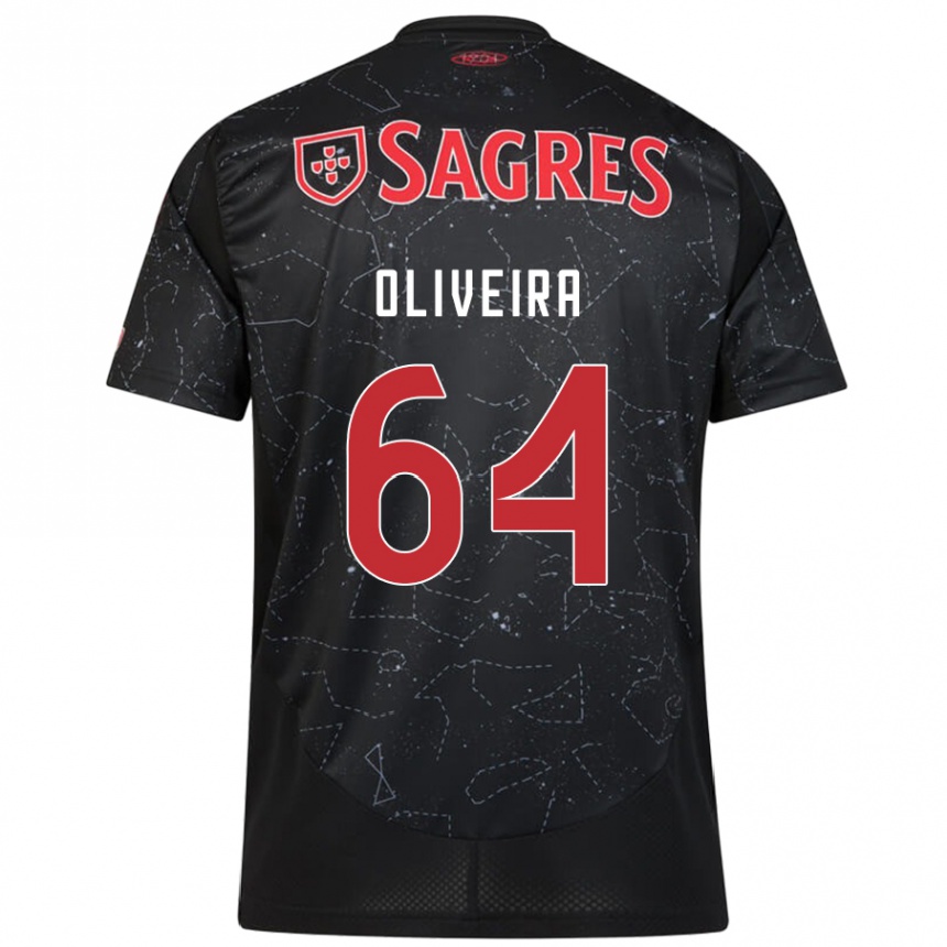 Enfant Football Maillot Gonçalo Oliveira #64 Noir Rouge Tenues Extérieur 2024/25 Canada