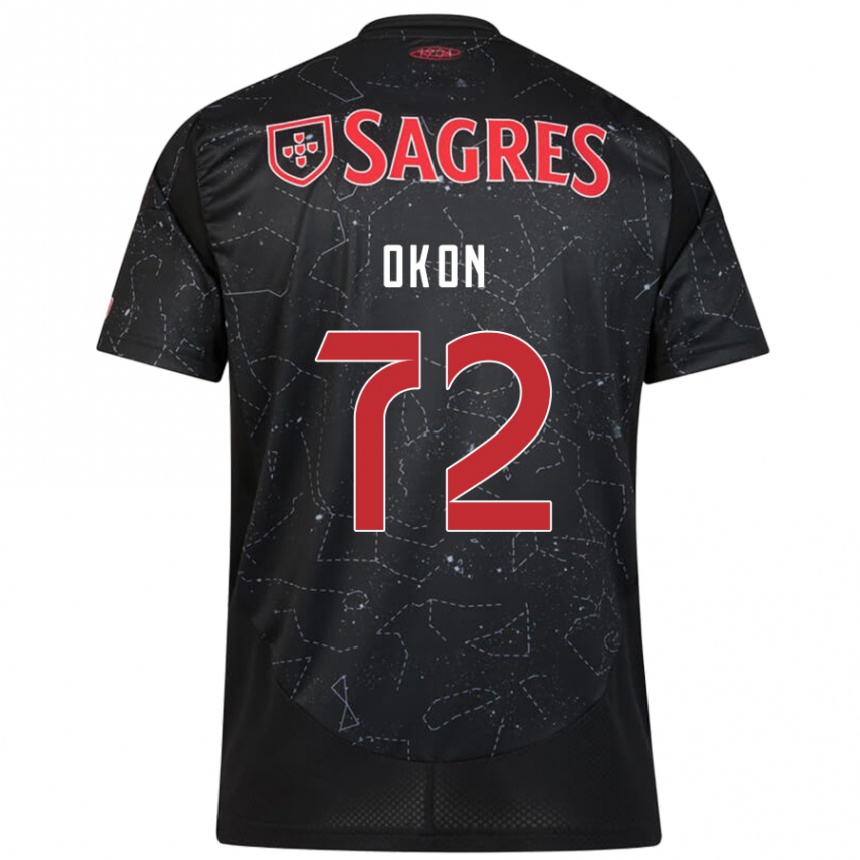 Kids Football Paul Okon #72 Black Red Away Jersey 2024/25 T-Shirt Canada