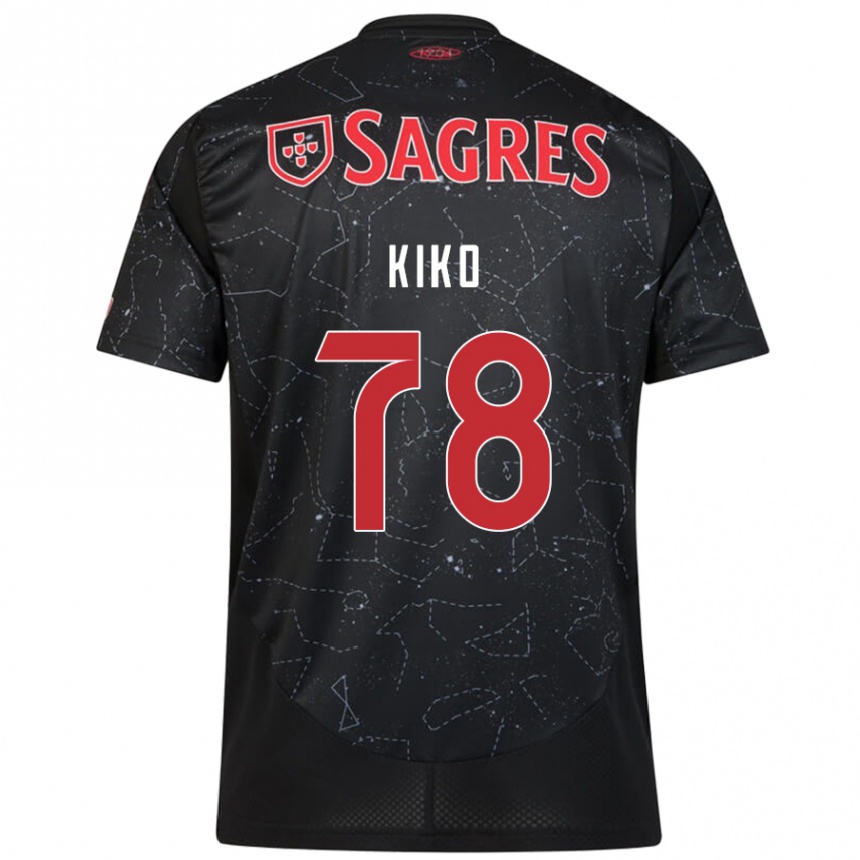 Kids Football Kiko #78 Black Red Away Jersey 2024/25 T-Shirt Canada