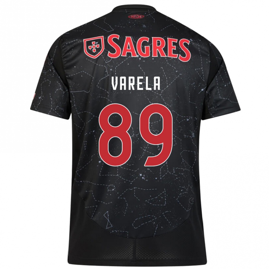 Enfant Football Maillot Gustavo Varela #89 Noir Rouge Tenues Extérieur 2024/25 Canada