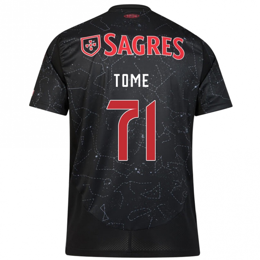 Kids Football João Tomé #71 Black Red Away Jersey 2024/25 T-Shirt Canada