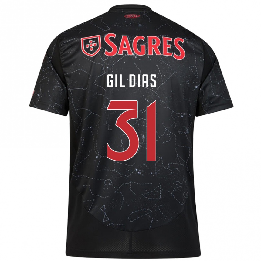 Enfant Football Maillot Gil Dias #31 Noir Rouge Tenues Extérieur 2024/25 Canada