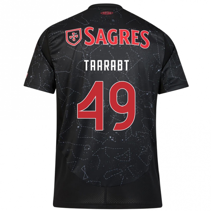 Kids Football Adel Taarabt #49 Black Red Away Jersey 2024/25 T-Shirt Canada