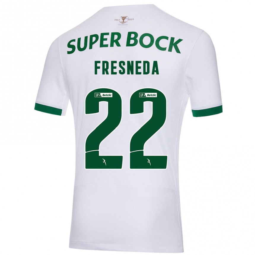 Kids Football Iván Fresneda #22 White Green Away Jersey 2024/25 T-Shirt Canada