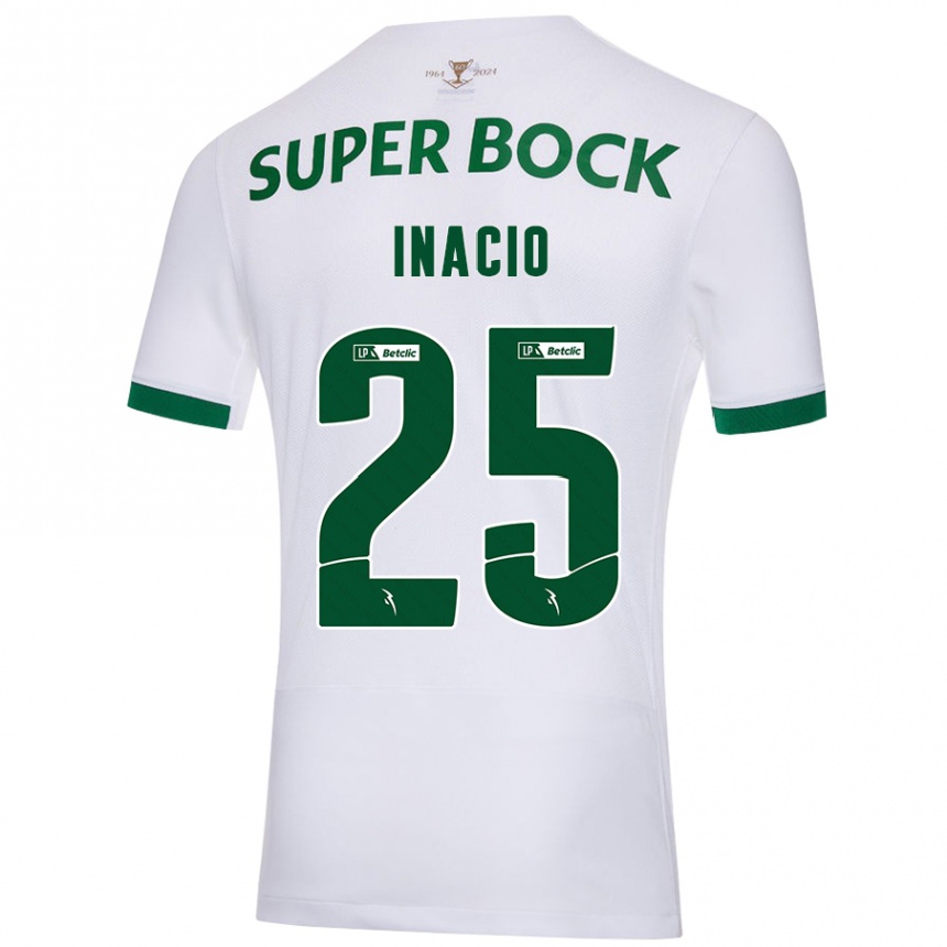 Enfant Football Maillot Gonçalo Inácio #25 Blanc Vert Tenues Extérieur 2024/25 Canada