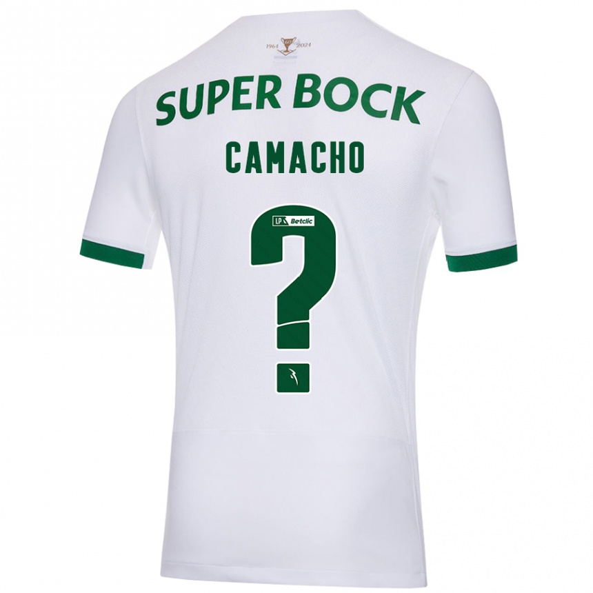 Kids Football Rafael Camacho #0 White Green Away Jersey 2024/25 T-Shirt Canada