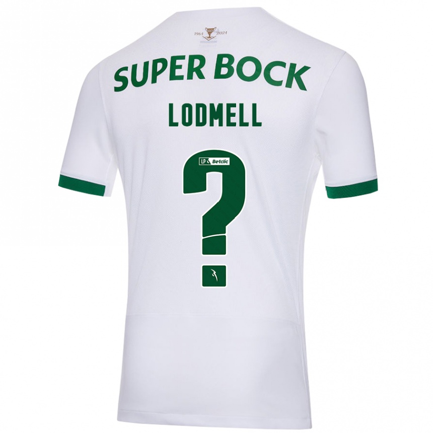 Kids Football William Lodmell #0 White Green Away Jersey 2024/25 T-Shirt Canada