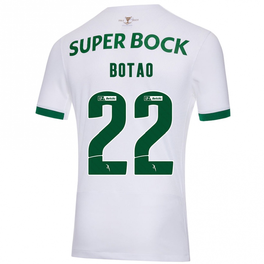 Enfant Football Maillot Martim Botão #22 Blanc Vert Tenues Extérieur 2024/25 Canada