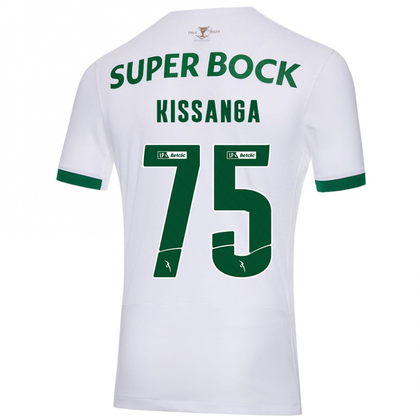 Kids Football Manuel Kissanga #75 White Green Away Jersey 2024/25 T-Shirt Canada