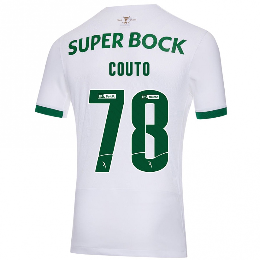 Kids Football Mauro Couto #78 White Green Away Jersey 2024/25 T-Shirt Canada