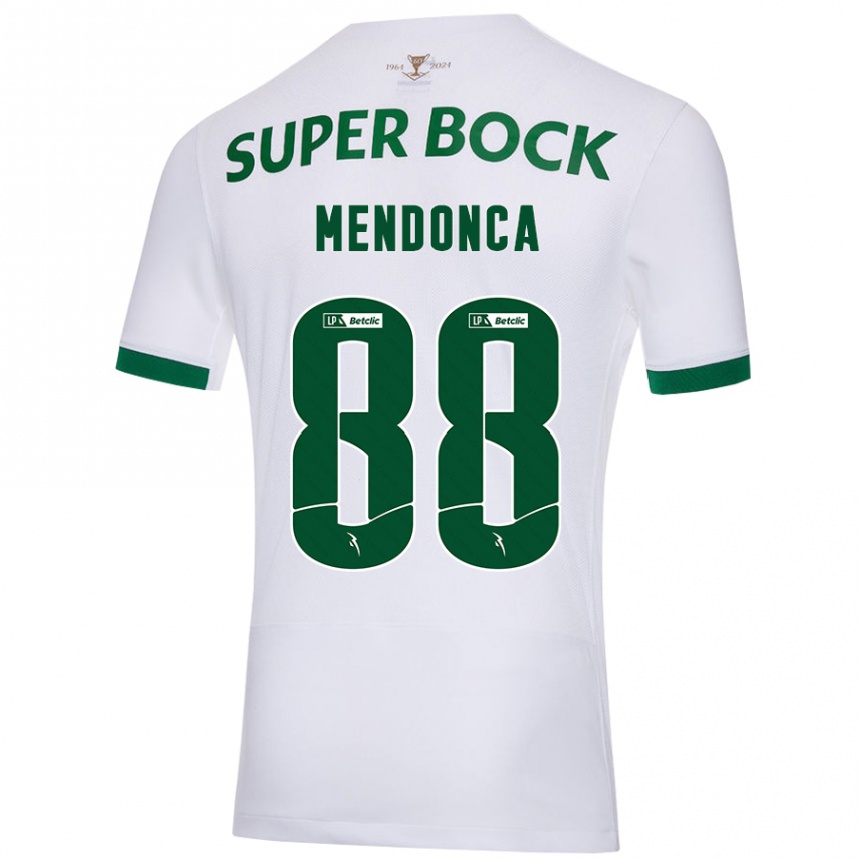 Kids Football Manuel Mendonça #88 White Green Away Jersey 2024/25 T-Shirt Canada