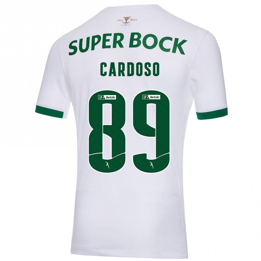 Kids Football Nilton Cardoso #89 White Green Away Jersey 2024/25 T-Shirt Canada