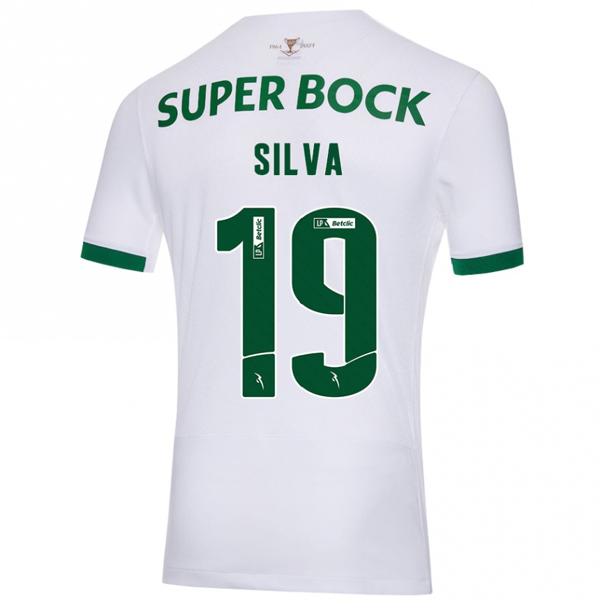 Enfant Football Maillot Diana Silva #19 Blanc Vert Tenues Extérieur 2024/25 Canada