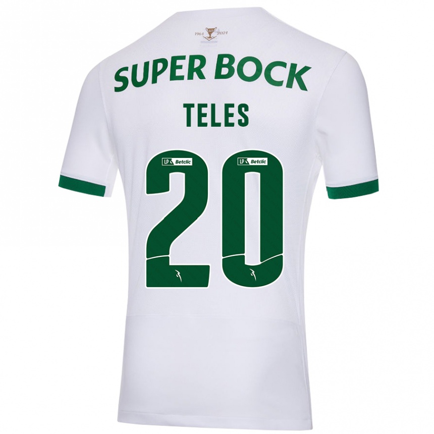 Enfant Football Maillot Ana Isabel Teles #20 Blanc Vert Tenues Extérieur 2024/25 Canada