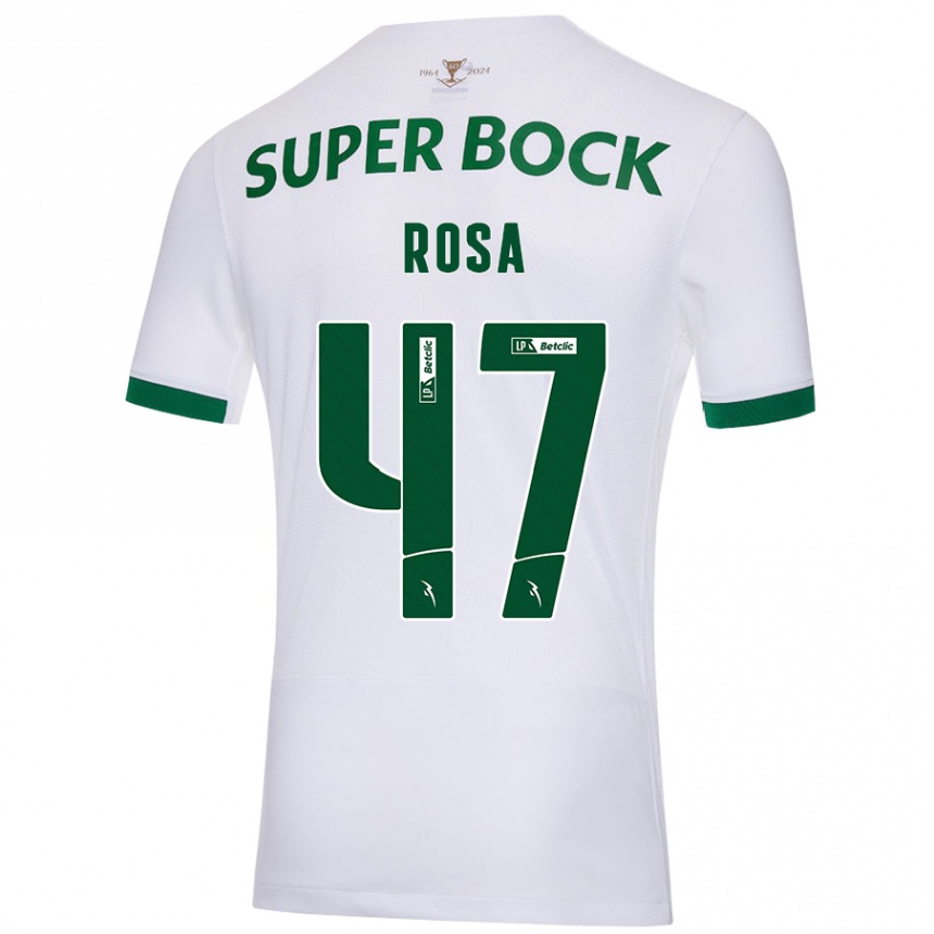 Kids Football Mariana Rosa #47 White Green Away Jersey 2024/25 T-Shirt Canada