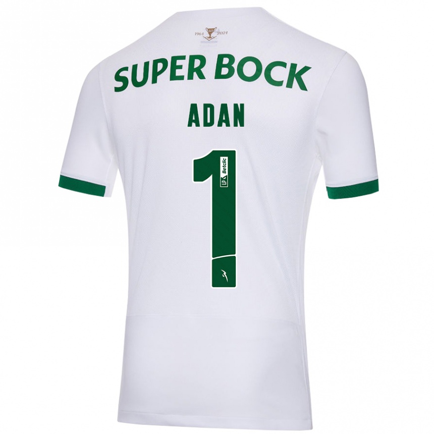 Kids Football Antonio Adán #1 White Green Away Jersey 2024/25 T-Shirt Canada