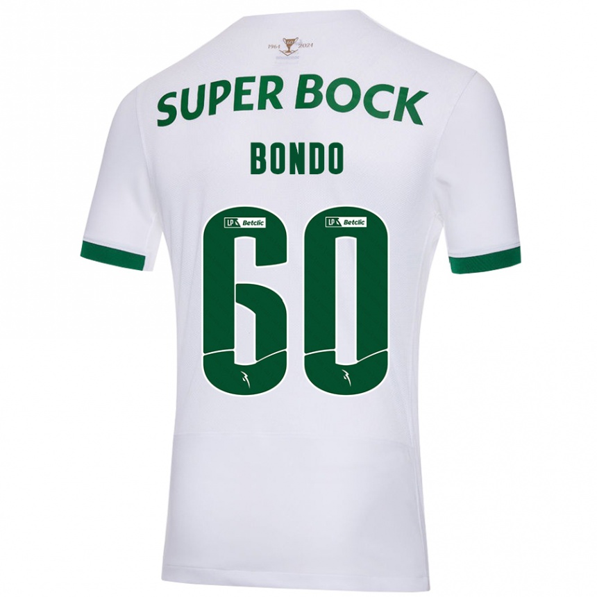 Kids Football Pedro Bondo #60 White Green Away Jersey 2024/25 T-Shirt Canada