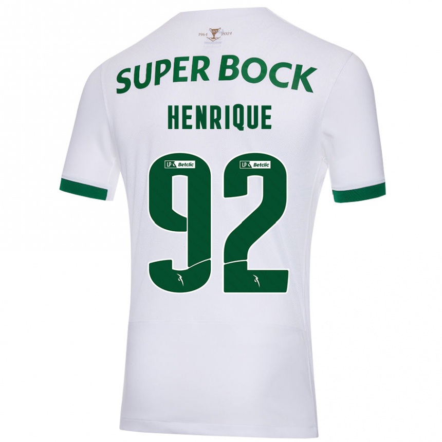 Enfant Football Maillot Eduardo Henrique #92 Blanc Vert Tenues Extérieur 2024/25 Canada