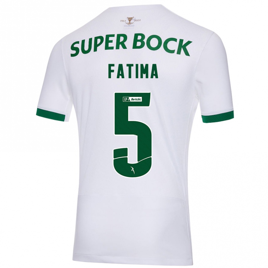 Kids Football Francisca Fatima Aquino Dutra #5 White Green Away Jersey 2024/25 T-Shirt Canada