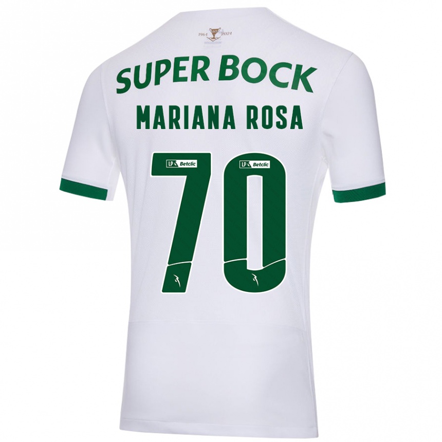 Enfant Football Maillot Mariana Silva Pinto Vilaça Da Rosa #70 Blanc Vert Tenues Extérieur 2024/25 Canada