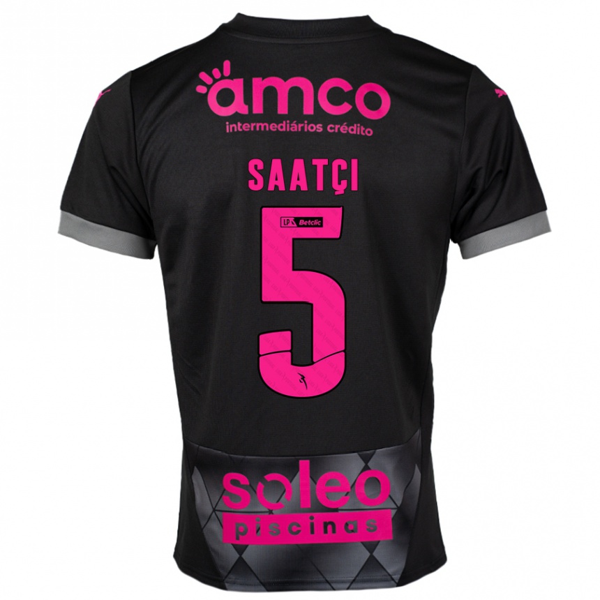 Kids Football Serdar Saatçı #5 Black Pink Away Jersey 2024/25 T-Shirt Canada