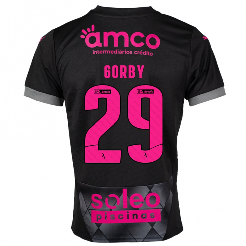 Kids Football Gorby #29 Black Pink Away Jersey 2024/25 T-Shirt Canada