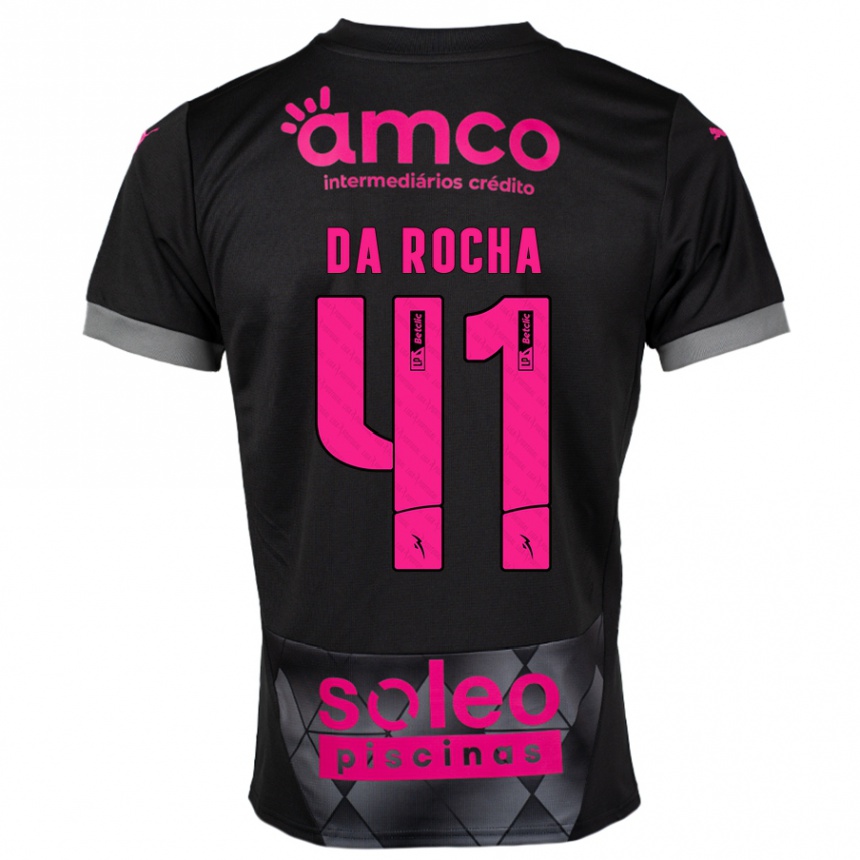 Kids Football Yanis Da Rocha #41 Black Pink Away Jersey 2024/25 T-Shirt Canada