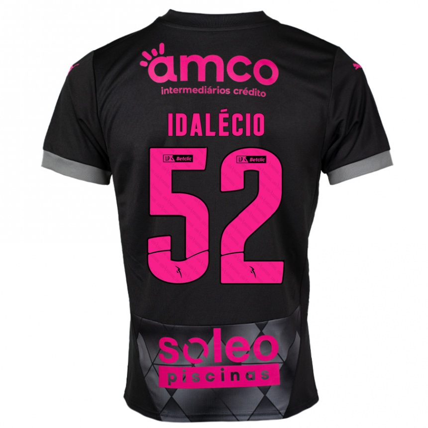 Kids Football Idalécio #52 Black Pink Away Jersey 2024/25 T-Shirt Canada