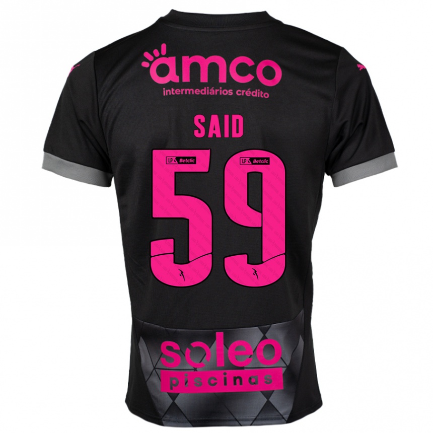 Kids Football Yan Said #59 Black Pink Away Jersey 2024/25 T-Shirt Canada