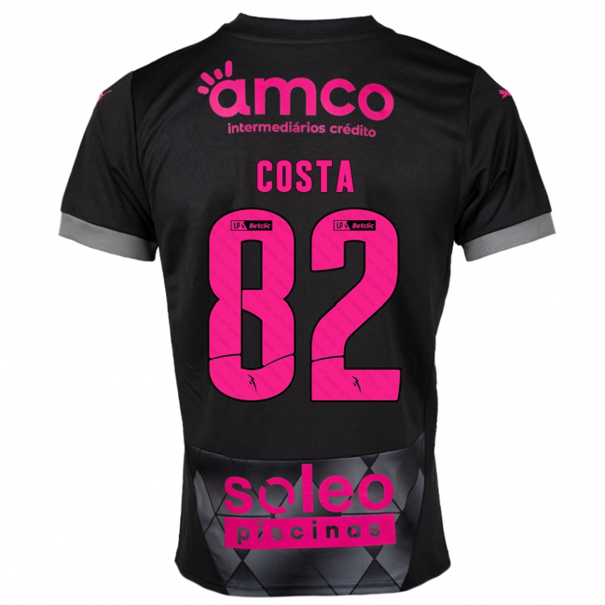 Kids Football Gui Costa #82 Black Pink Away Jersey 2024/25 T-Shirt Canada