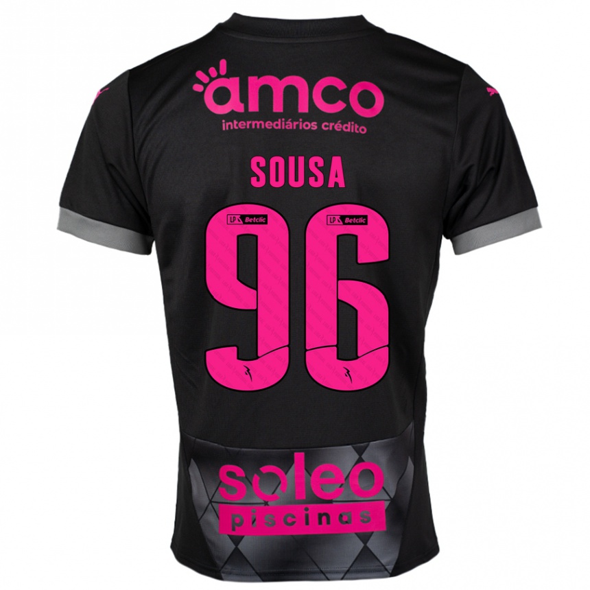 Kids Football Afonso Sousa #96 Black Pink Away Jersey 2024/25 T-Shirt Canada