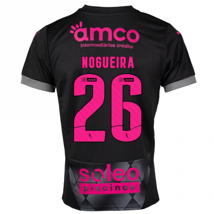 Kids Football Ana Nogueira #26 Black Pink Away Jersey 2024/25 T-Shirt Canada