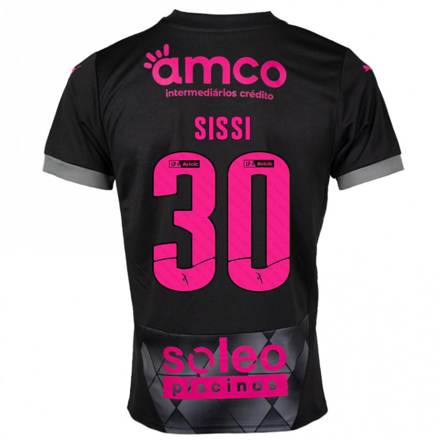 Kids Football Sissi #30 Black Pink Away Jersey 2024/25 T-Shirt Canada